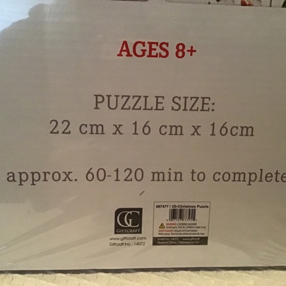 NWT Giftcraft 3D Christmas Puzzle Scene - Picture 5 of 6